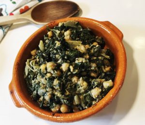 espinacas con garbanzos