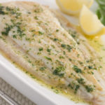 Whole Lemon Sole Meuniere with Lemon and Parsley Garnish
